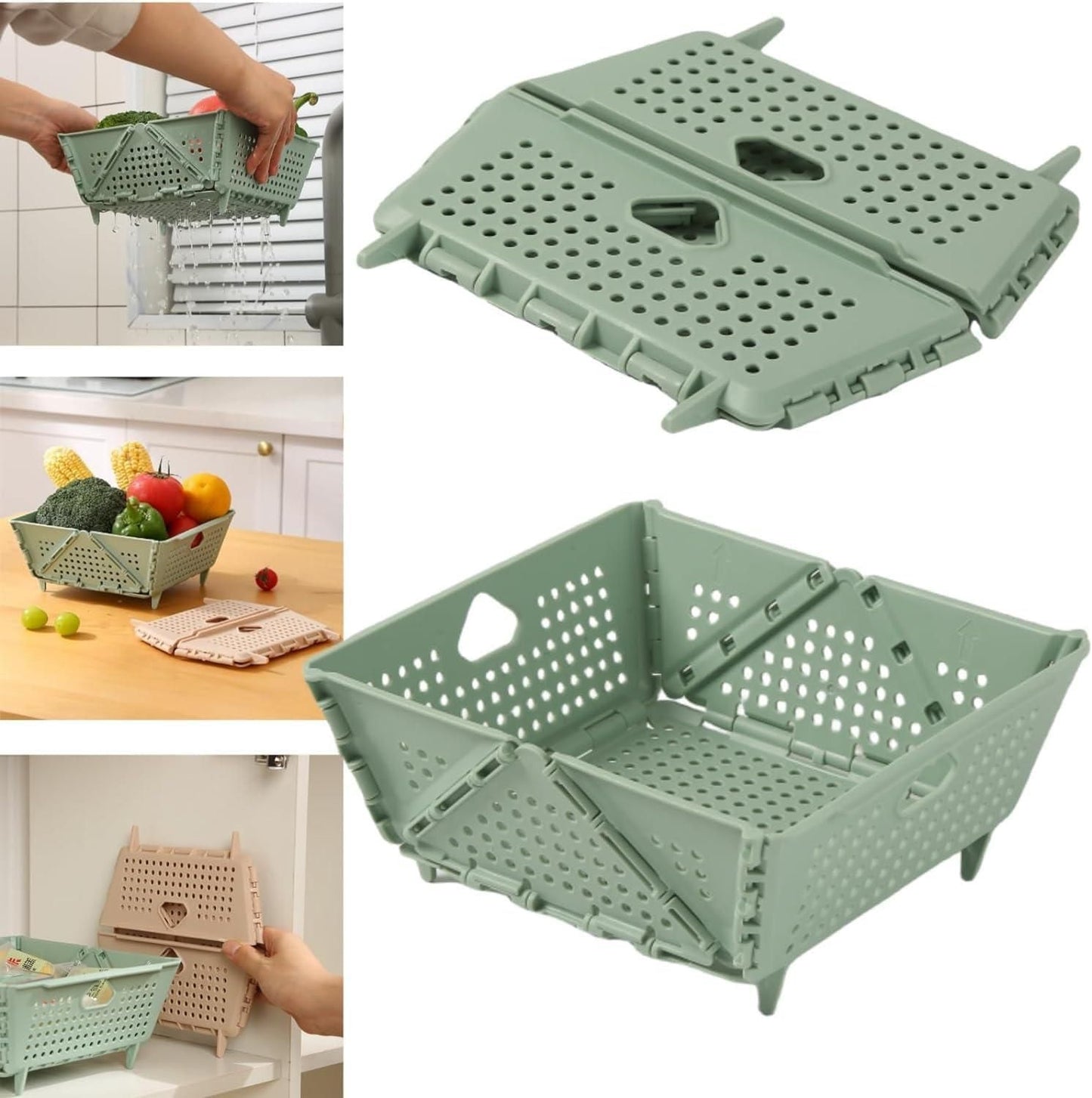 Foldable Fruit Drain Basket